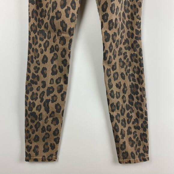 Blank NYC The Great Jones Leopard Jeans High Rise Skinny Tan Womens Size 26 - Picture 10 of 11
